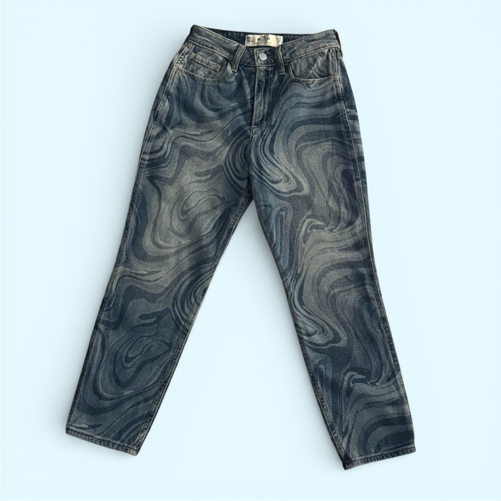 Hollister Stylish Blue Patterned Women's Jeans
